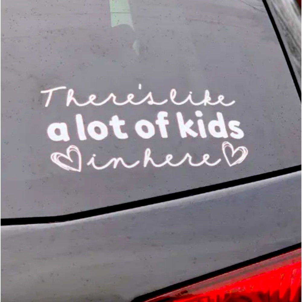 Personalized car decals.